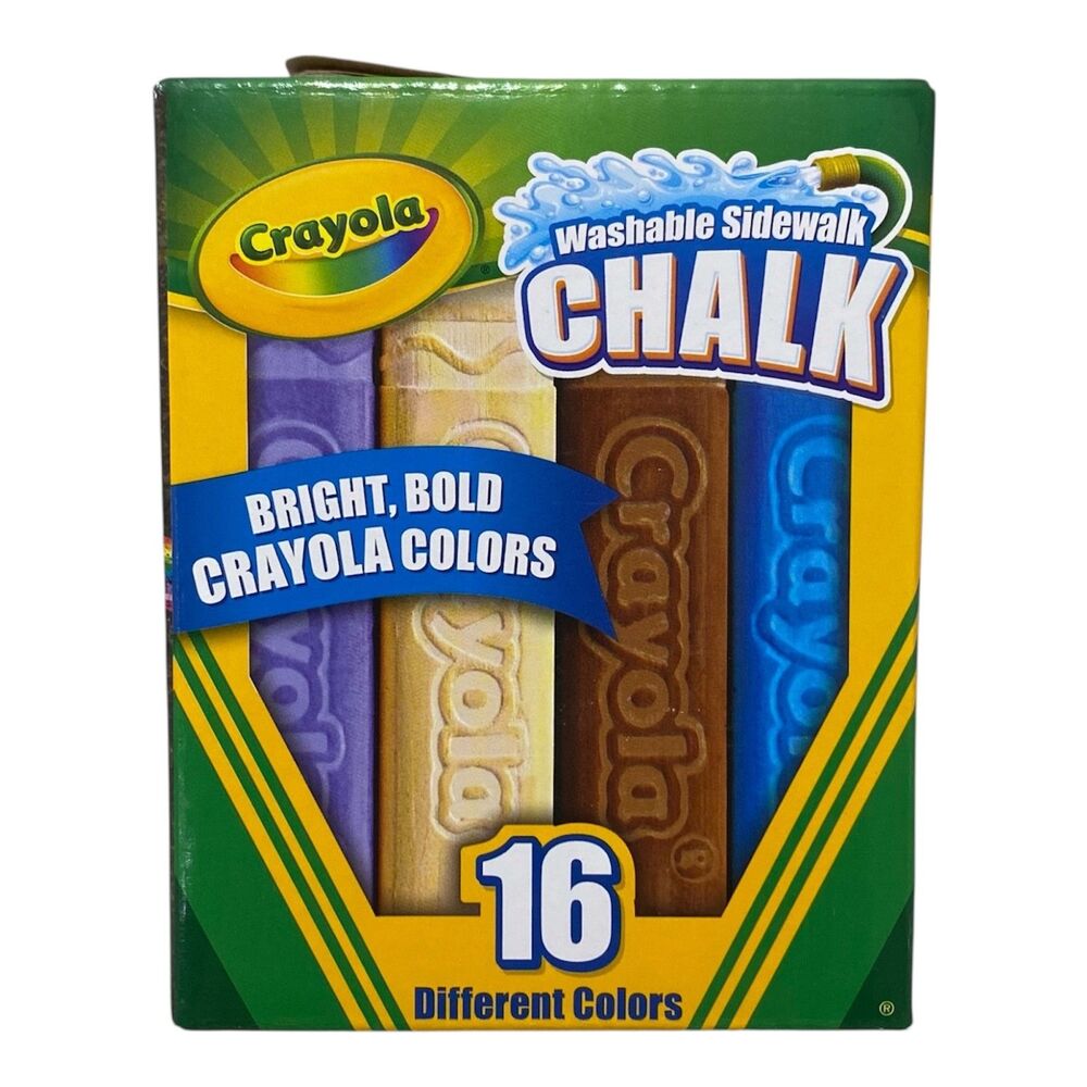 Crayola Washable Sidewalk Chalk 16 Count Bright and Bold Colors